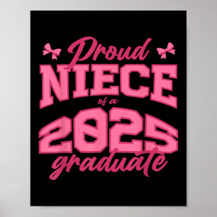 Poster Fière Nièce D'Un Diplômé Cl De 2025 De 2025 Coquet