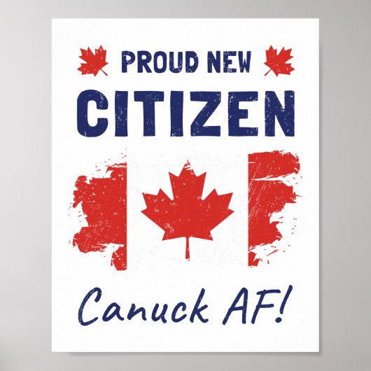 Poster Fière nouvelle citoyenne canadienne, cérémonie de  (Devant)