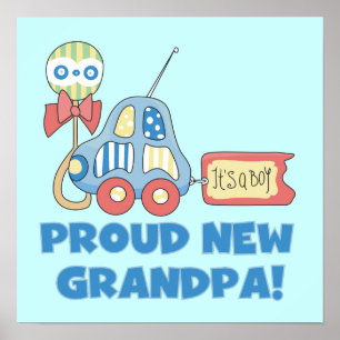 Poster Fière nouvelle voiture grand-père C'est un cadeau 
