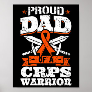Poster Fière Papa D'Un Guerrier De Crps Rsd Sensibilisati