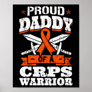 Poster Fière Papa D'Un Guerrier du SPRC RSD Sensibilisati