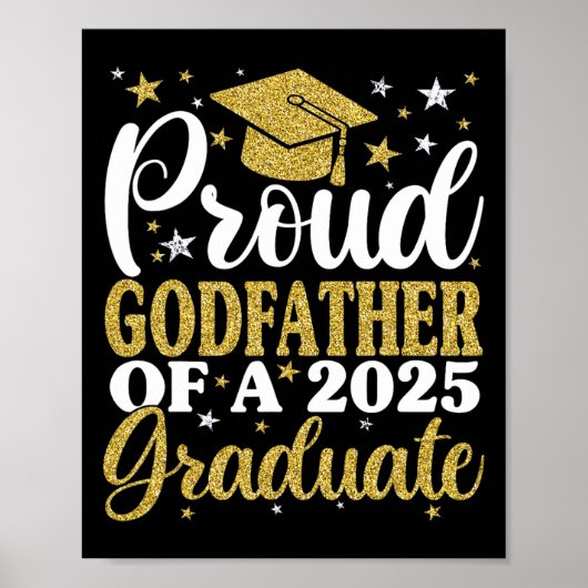 Poster Fière Parrain D'Un Diplôme De 2025 Fami (Devant)