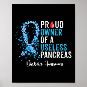 Poster Fière Propriétaire D'Un Pancreas Inutile Cadeau Di