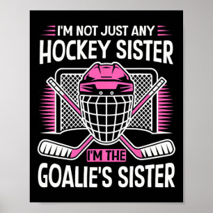 Poster Fière soeur gardien de but de hockey sur glace jou
