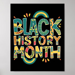 Poster Fierté africaine hommes Mois de l'histoire des Noi