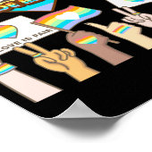 Poster Fierté amour. L'amour est juste. Mois de fierté. (Coin)