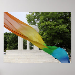 Poster Fierté arc-en-ciel de la fontaine de Marshall
