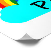 Poster Fierté - Arc-en-ciel LGBT (Coin)