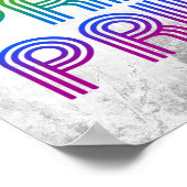 Poster Fierté Arc-en-ciel Rétro (Coin)