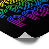 Poster Fierté Arc-en-ciel Rétro (Coin)