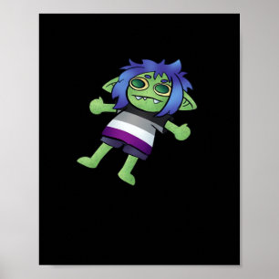 Poster Fierté asexuée Goblincore Gobelin Classique