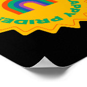 Poster Fierté. Bonne fierté. Gay love. couleur arc-en-cie (Coin)