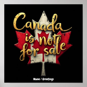 Poster Fierté canadienne : le Canada n'est pas à vendre