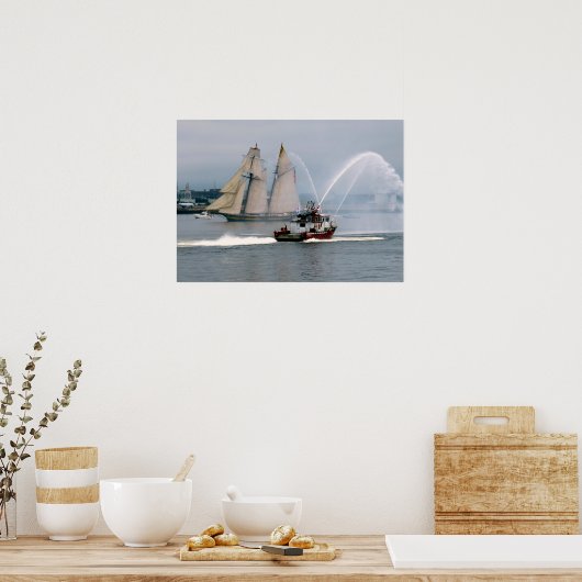 Poster Fierté de Baltimore et bateau à feu (Cuisine)