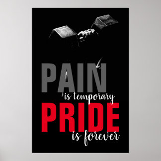Poster Fierté de douleur pour la construction du corps