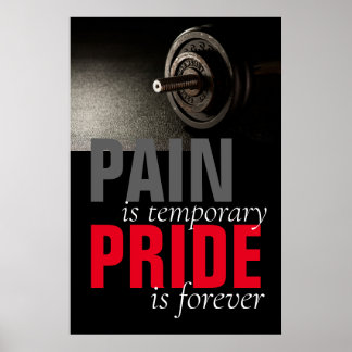Poster Fierté de douleur pour la construction du corps