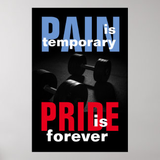 Poster Fierté de douleur pour la construction du corps