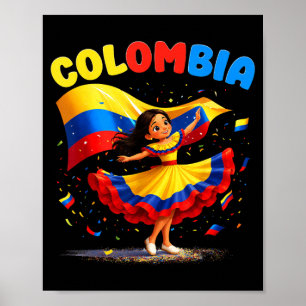 Poster Fierté de la culture colombienne pour filles enfan