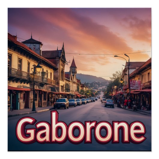 Poster Fierté de la ville de Gaborone Botswana 📍 (Devant)