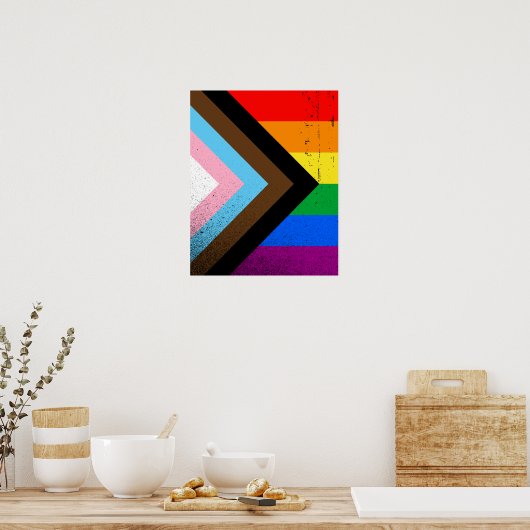 Poster Fierté de progrès LGBTQ+ (Cuisine)