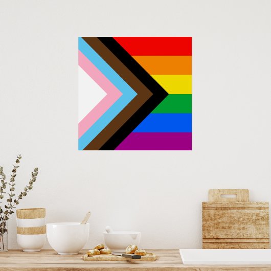 Poster Fierté de progrès LGBTQ+ (Cuisine)