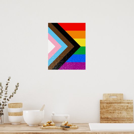 Poster Fierté de progrès LGBTQ+ (Cuisine)