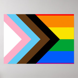 Poster Fierté de progrès LGBTQ+