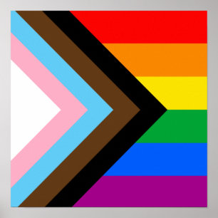 Poster Fierté de progrès LGBTQ+