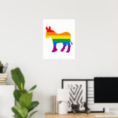 Poster Fierté des démocrates LGBTQ (Bureau à domicile)