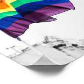 Poster Fierté drapeau arc-en-ciel (Coin)