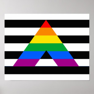 Poster Fierté droite d'allié