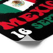 Poster Fierté du drapeau mexicain Fête de l'Indépendance (Coin)