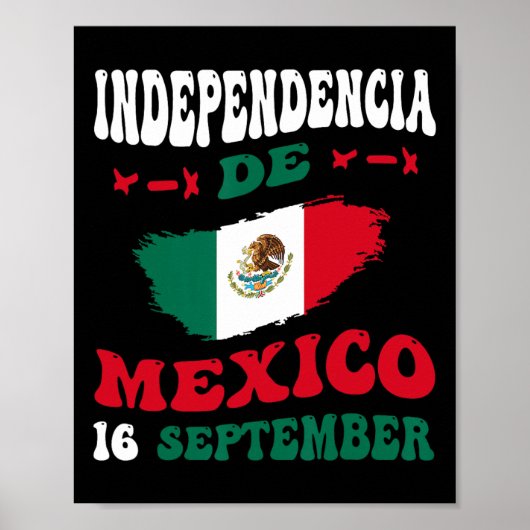 Poster Fierté du drapeau mexicain Fête de l'Indépendance (Devant)