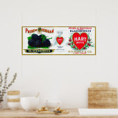 Poster Fierté du Michigan Blackberry LabelHart, MI (Cuisine)