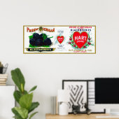 Poster Fierté du Michigan Blackberry LabelHart, MI (Bureau à domicile)