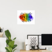 Poster Fierté en aquarelle (Bureau à domicile)
