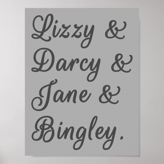 Poster Fierté et préjugés Couples I (Devant)