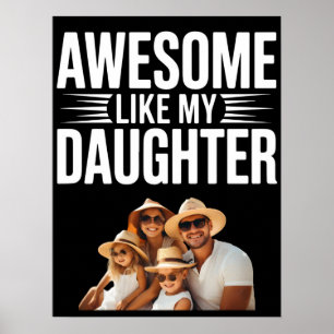 Poster Fierté familiale personnalisée comme ma fille