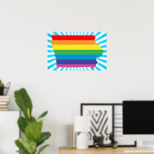 Poster fierté iowa. (Bureau à domicile)