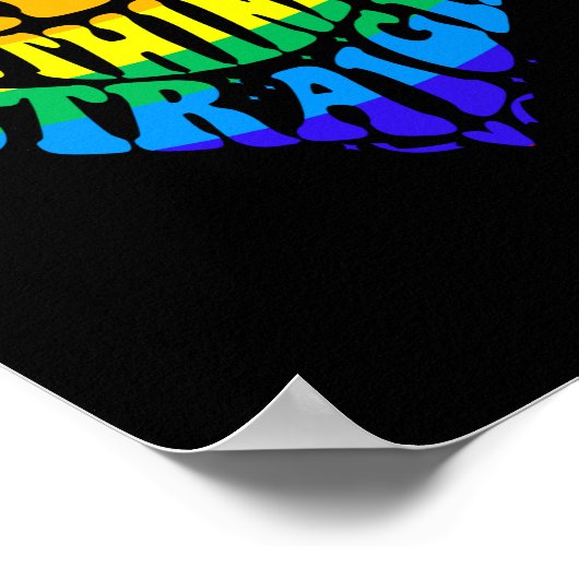 Poster Fierté LGBT Arc-en-ciel Je ne peux pas penser coeu (Coin)