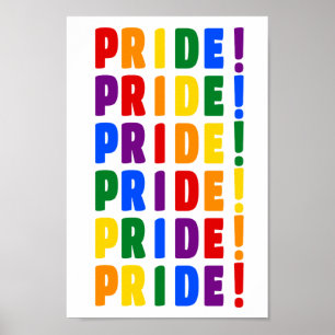 Poster Fierté LGBT Rainbow Colors