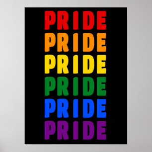 Poster Fierté LGBT Rainbow Colors