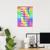 Poster Fierté LGBT Rainbow Colors (Bureau à domicile)