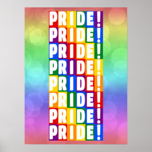 Poster Fierté LGBT Rainbow Colors