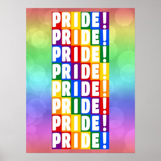 Poster Fierté LGBT Rainbow Colors (Devant)