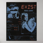 Poster Fierté LGBTQ+ Moderne Brutaliste (Devant)