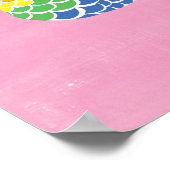 Poster Fierté Mermaid Arc-en-ciel Tail LGBT Party (Coin)