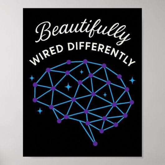 Poster Fierté neurodivergente Adhd Acceptation de l'autis (Devant)