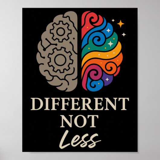 Poster Fierté neurodivergente Adhd Autisme Acceptation Au (Devant)