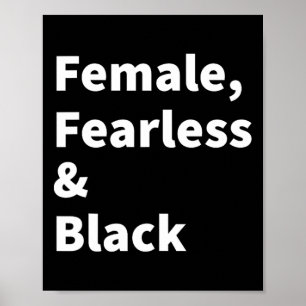 Poster Fierté Noire Pour Les Femmes Sans Peur Et Noir Hi